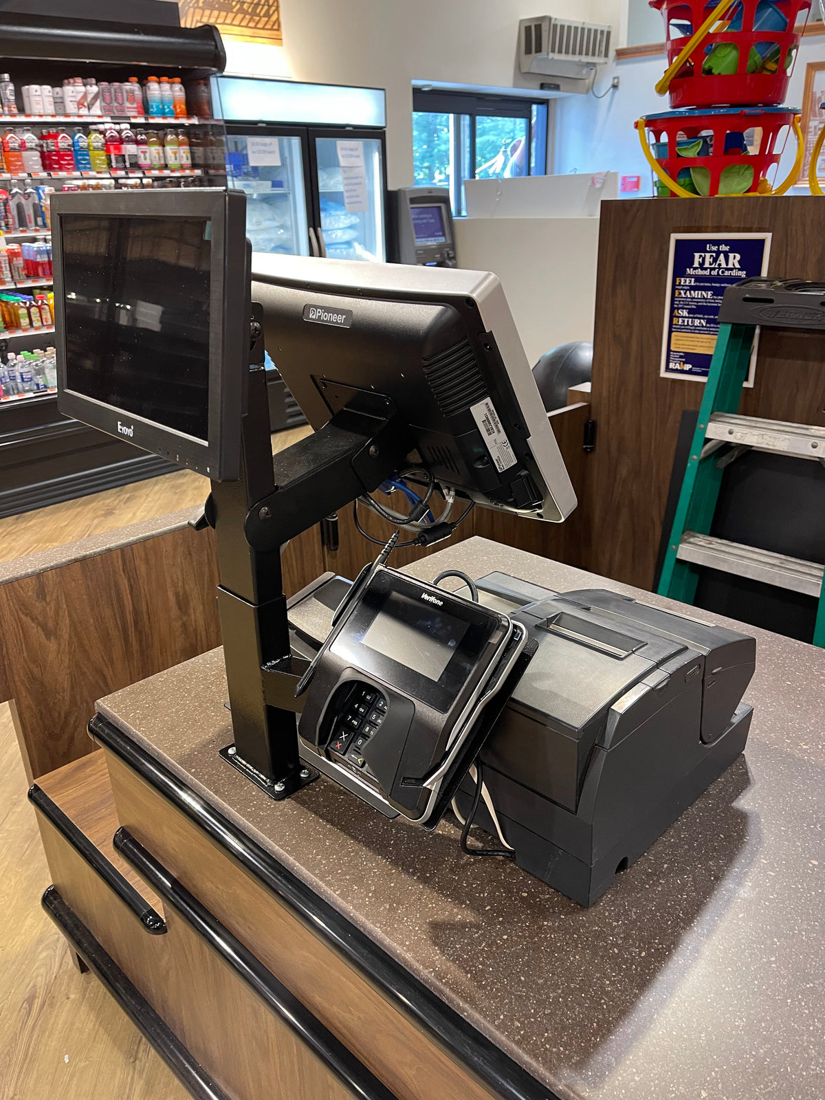 Small Grocery Checkout Lane, Adjustable Stand