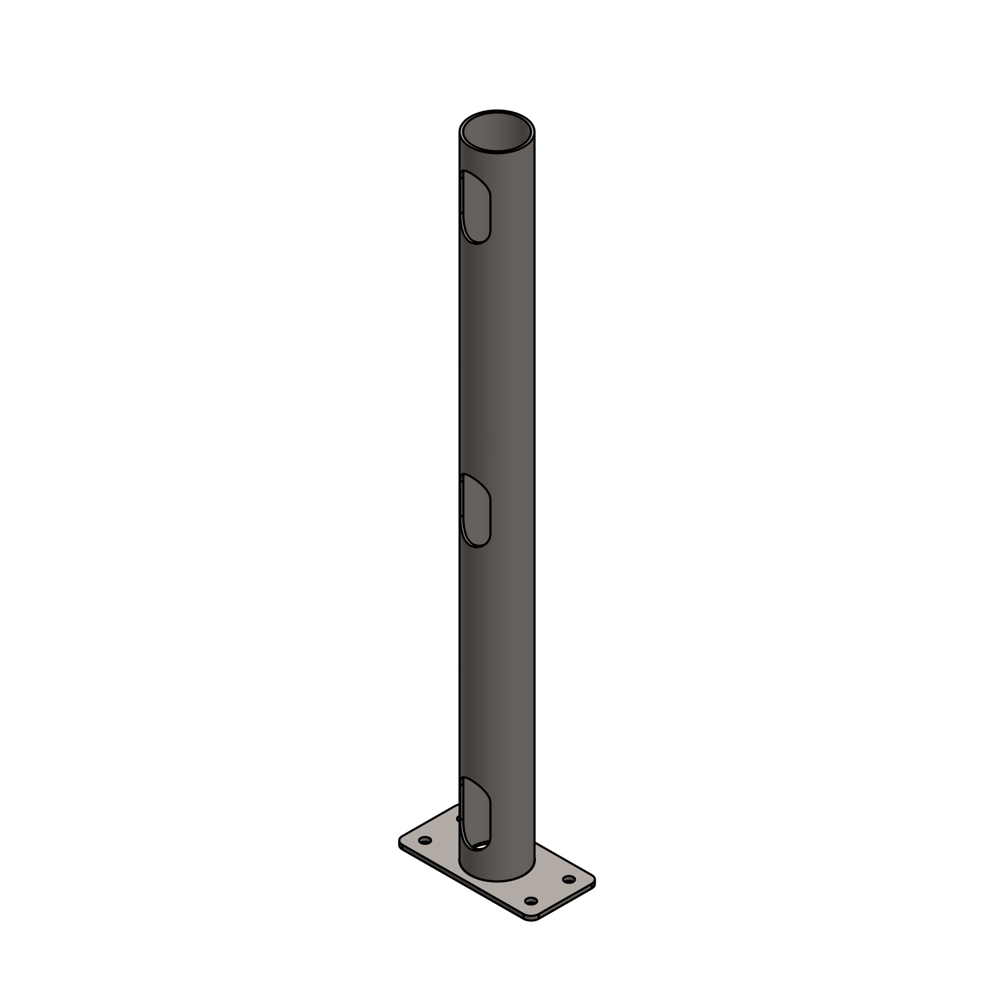 Rectangular Deck Mount 21" Pos