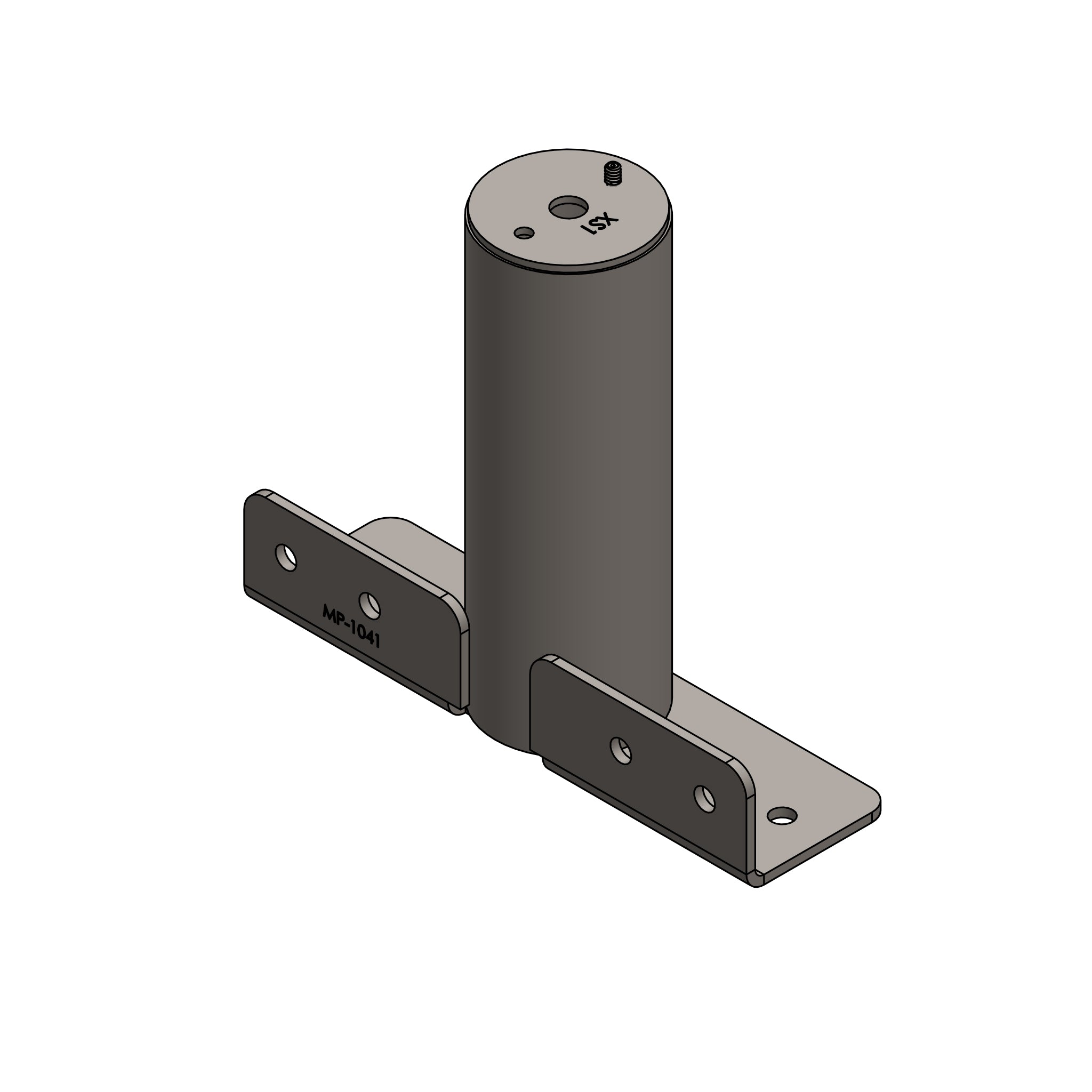Narrow Deck Mount 5" Post