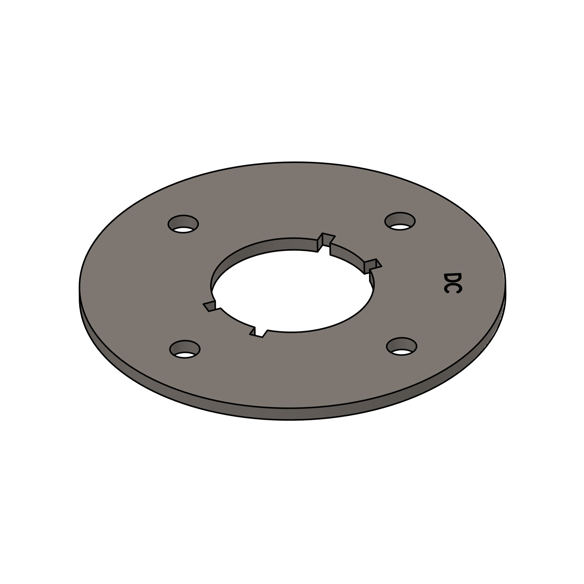 Multi-Pole Circular Deck Mount Base Plate
