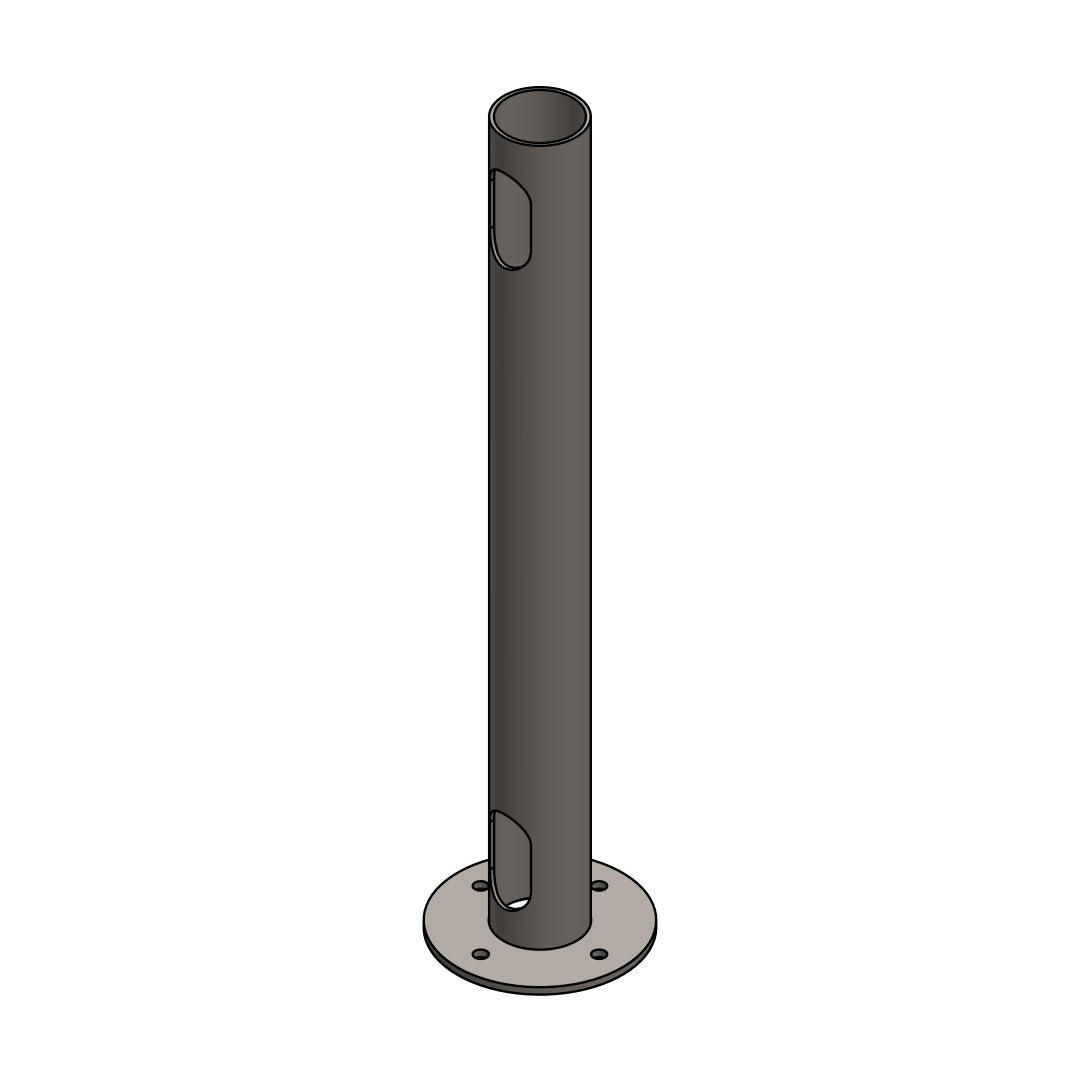 Circular Deck Mount 17" Post