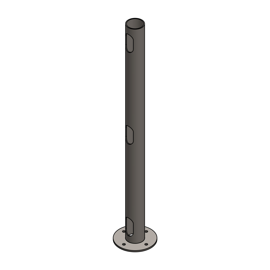 Circular Deck Mount 24" Post