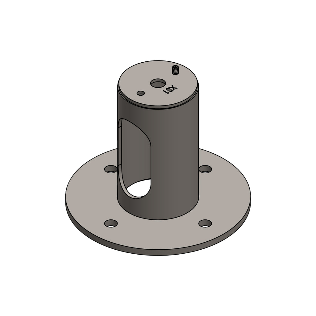 Circular Mini Deck Mount 3" Post