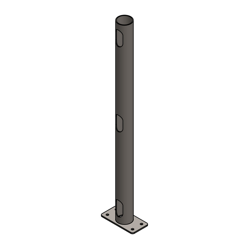Rectangular Deck Mount 24" Post