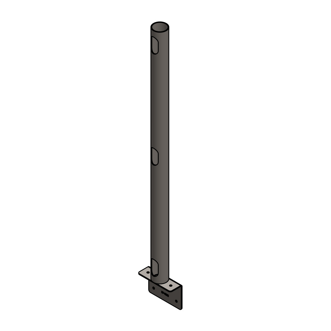 Rail Mount 30" Post